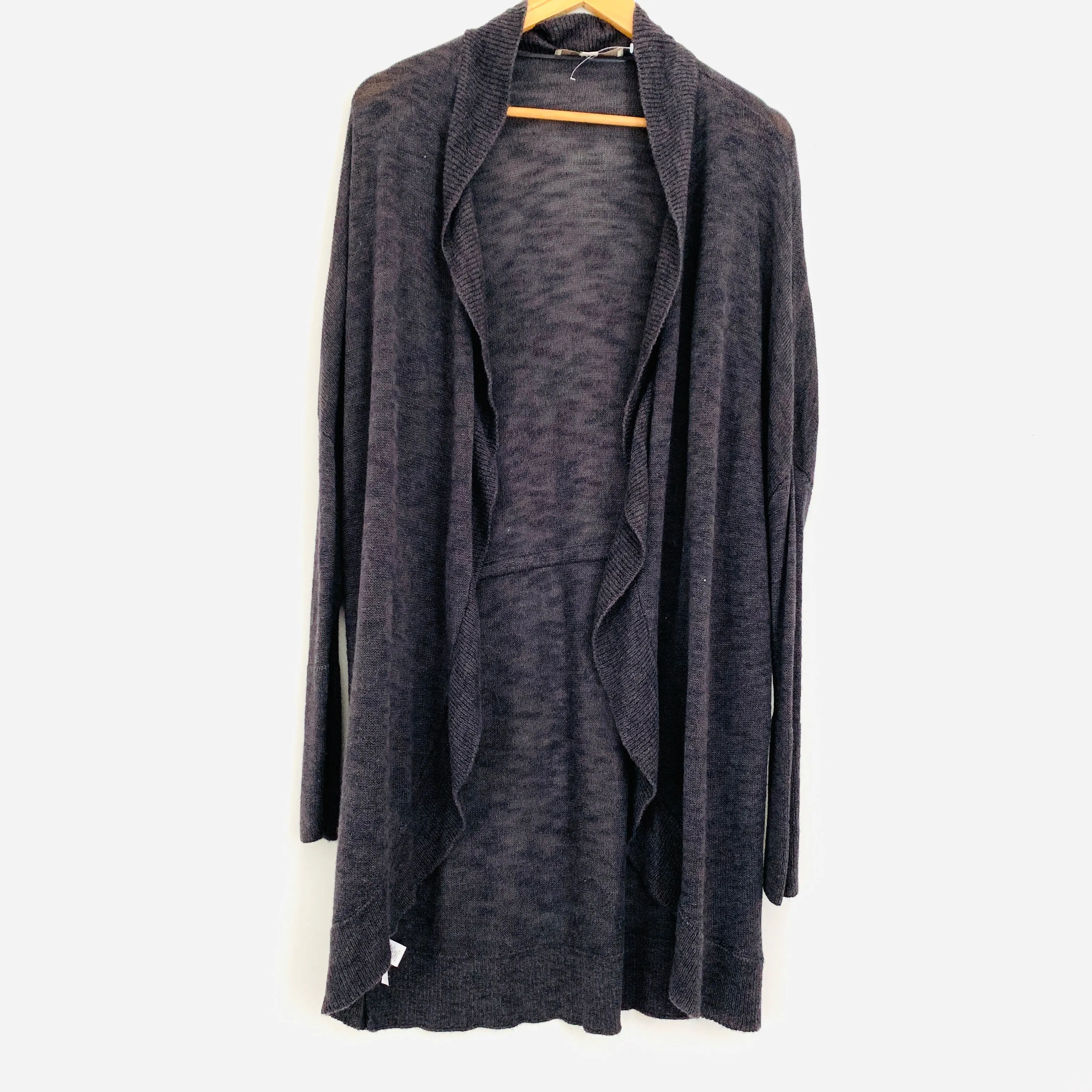 LOFT Heathered Grey Belted Cardigan- Size S