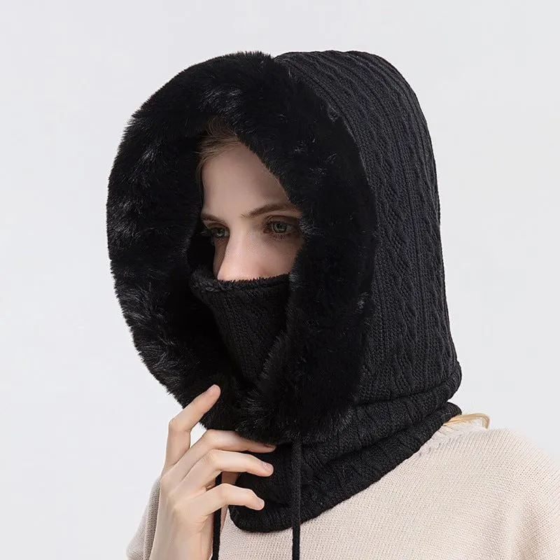 LovelyRLovely Women's Winter Thick Plush Hat With Scarf