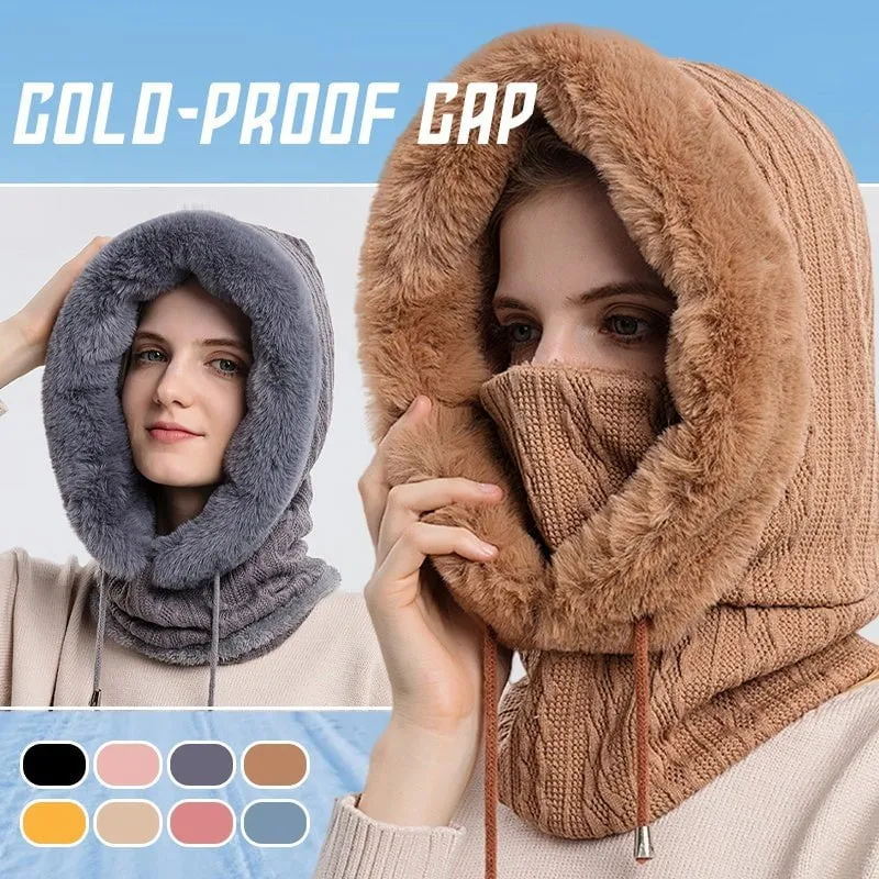 LovelyRLovely Women's Winter Thick Plush Hat With Scarf