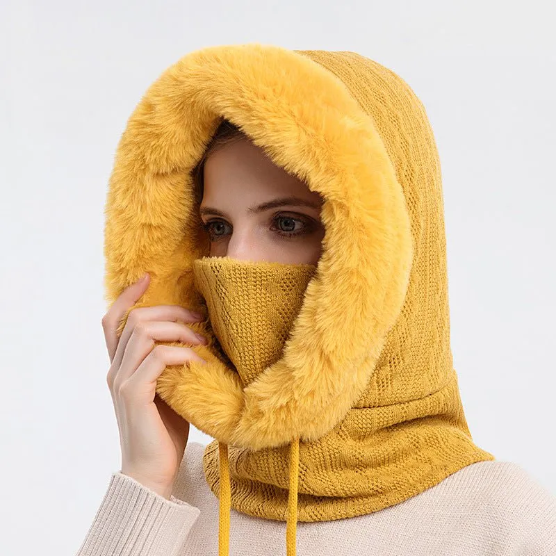 LovelyRLovely Women's Winter Thick Plush Hat With Scarf