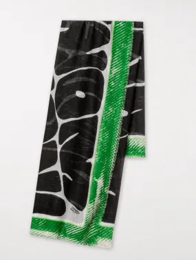 Luisa Cerano T Green Printed Scarf 878432 9209 7019