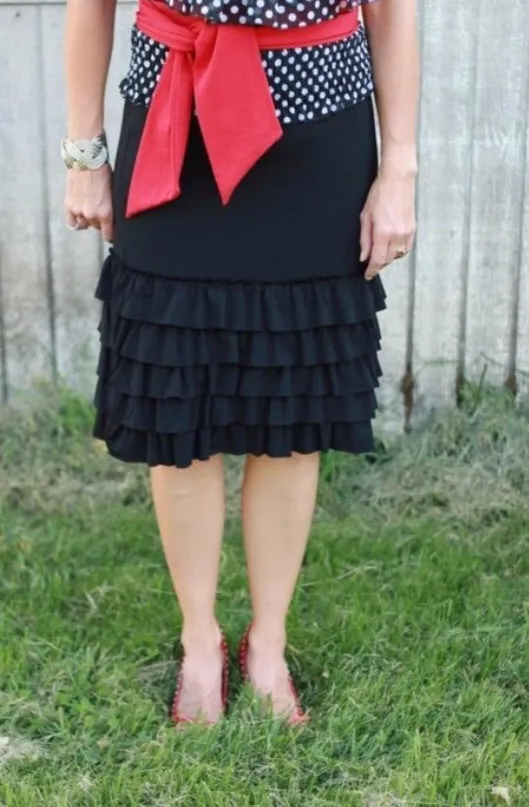 Marlene Ruffle Skirt/Slip Extender- Gray