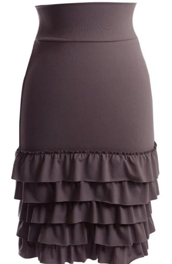 Marlene Ruffle Skirt/Slip Extender- Gray