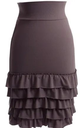 Marlene Ruffle Skirt/Slip Extender- Gray