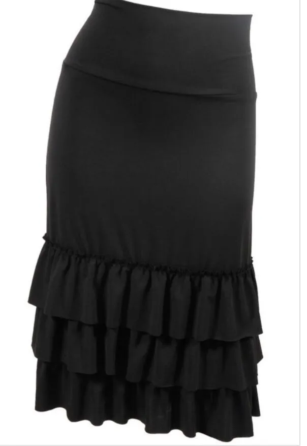 Marlene Ruffle Skirt/Slip Extender- Gray