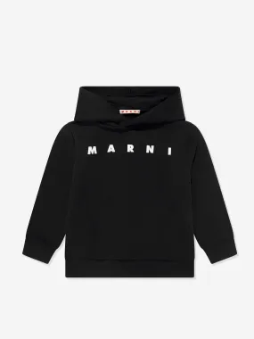 MARNI Kids Logo Hoodie in Black