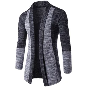 Men's Lapel Long Sleeves Sweater Cardigan