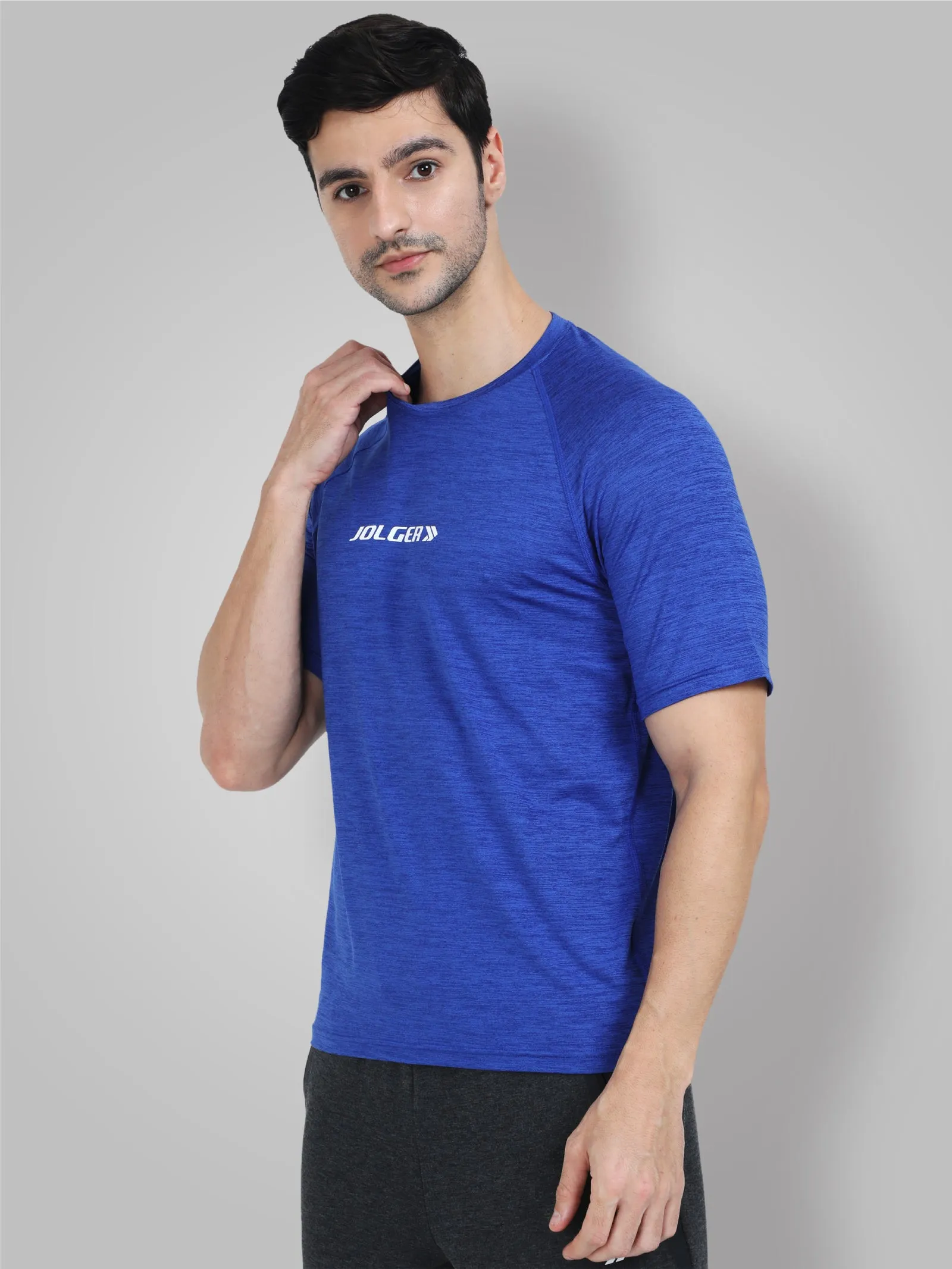 Men's Super Stretchable Raglan Sleeves Gym T-shirt