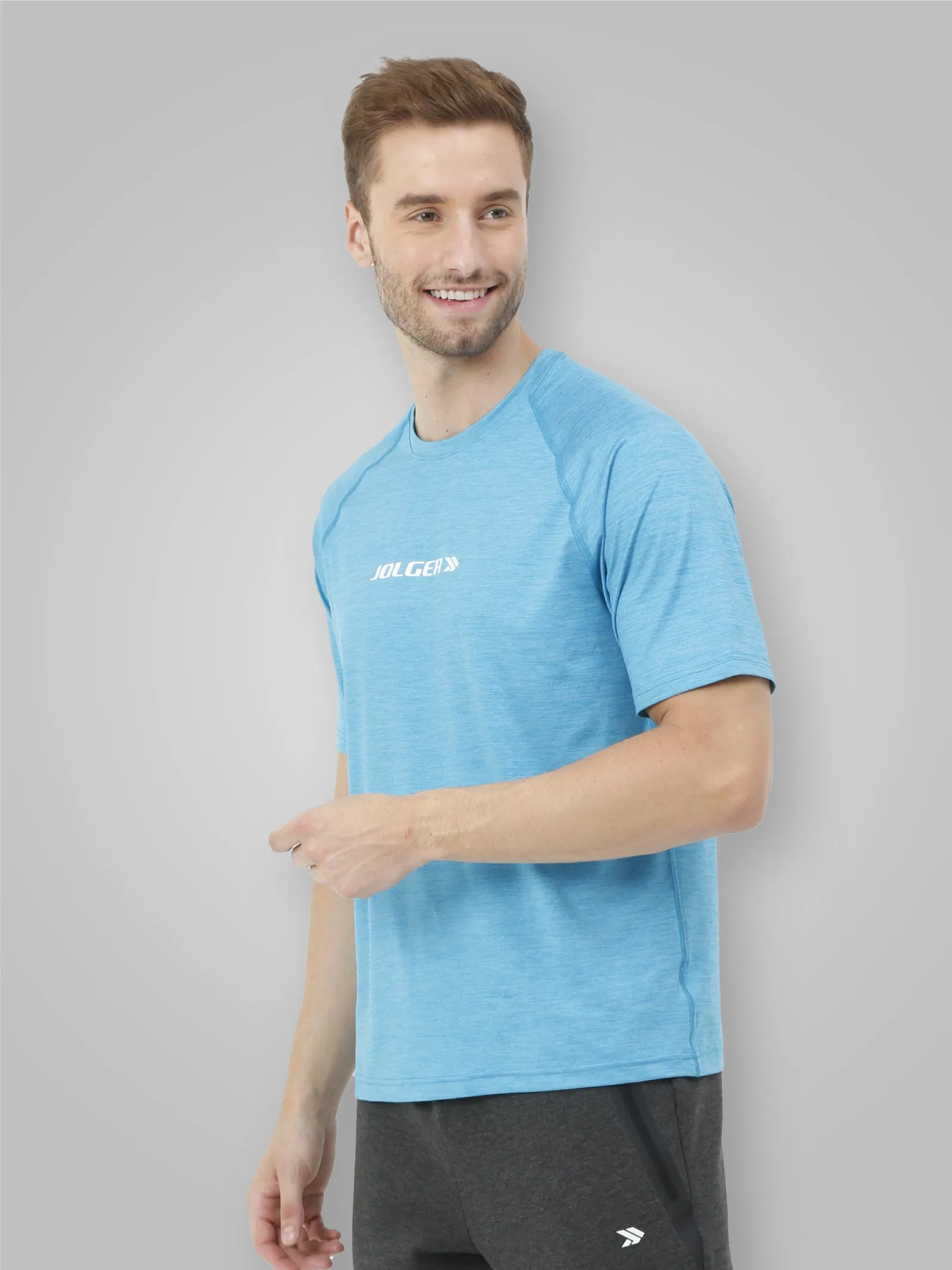 Men's Super Stretchable Raglan Sleeves Gym T-shirt