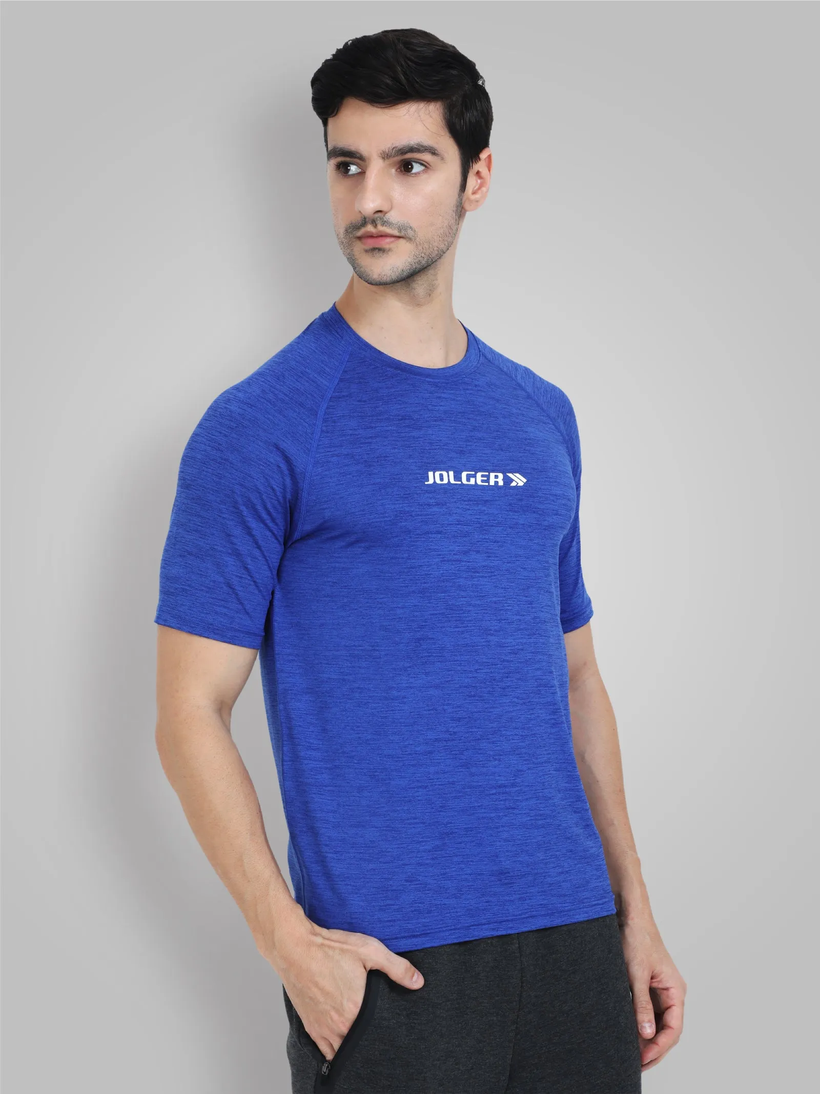 Men's Super Stretchable Raglan Sleeves Gym T-shirt