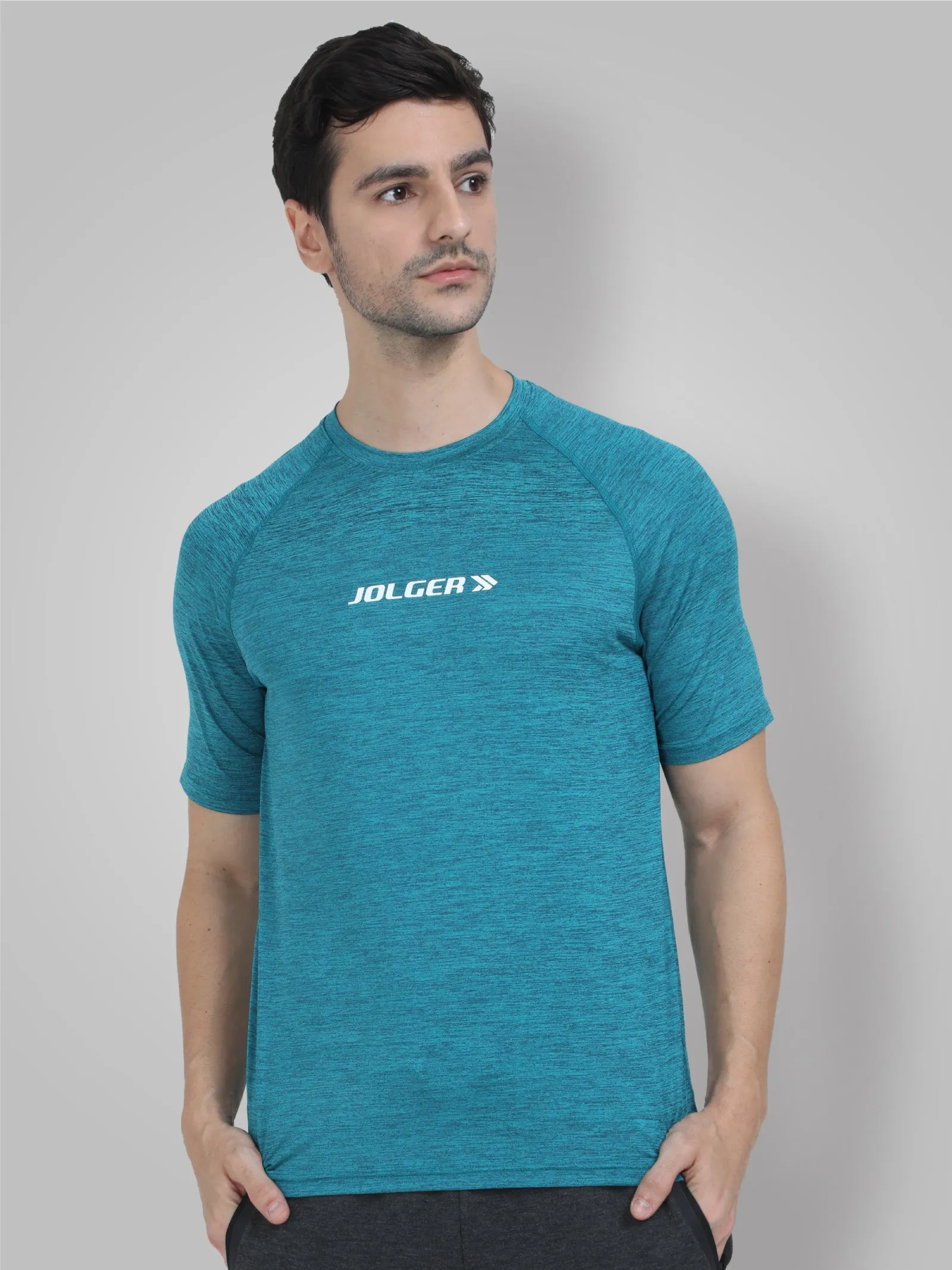 Men's Super Stretchable Raglan Sleeves Gym T-shirt