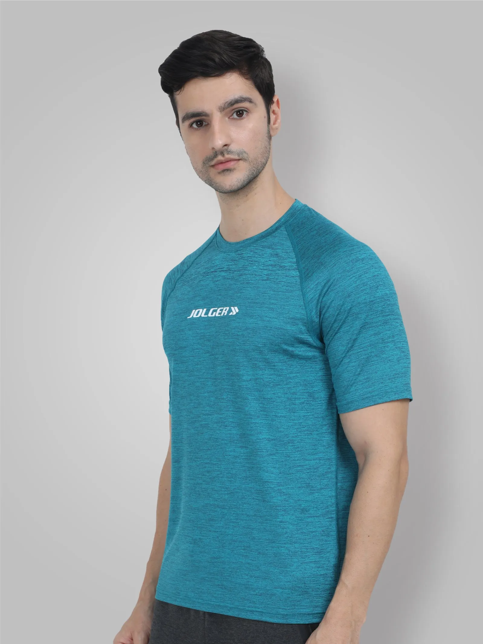 Men's Super Stretchable Raglan Sleeves Gym T-shirt