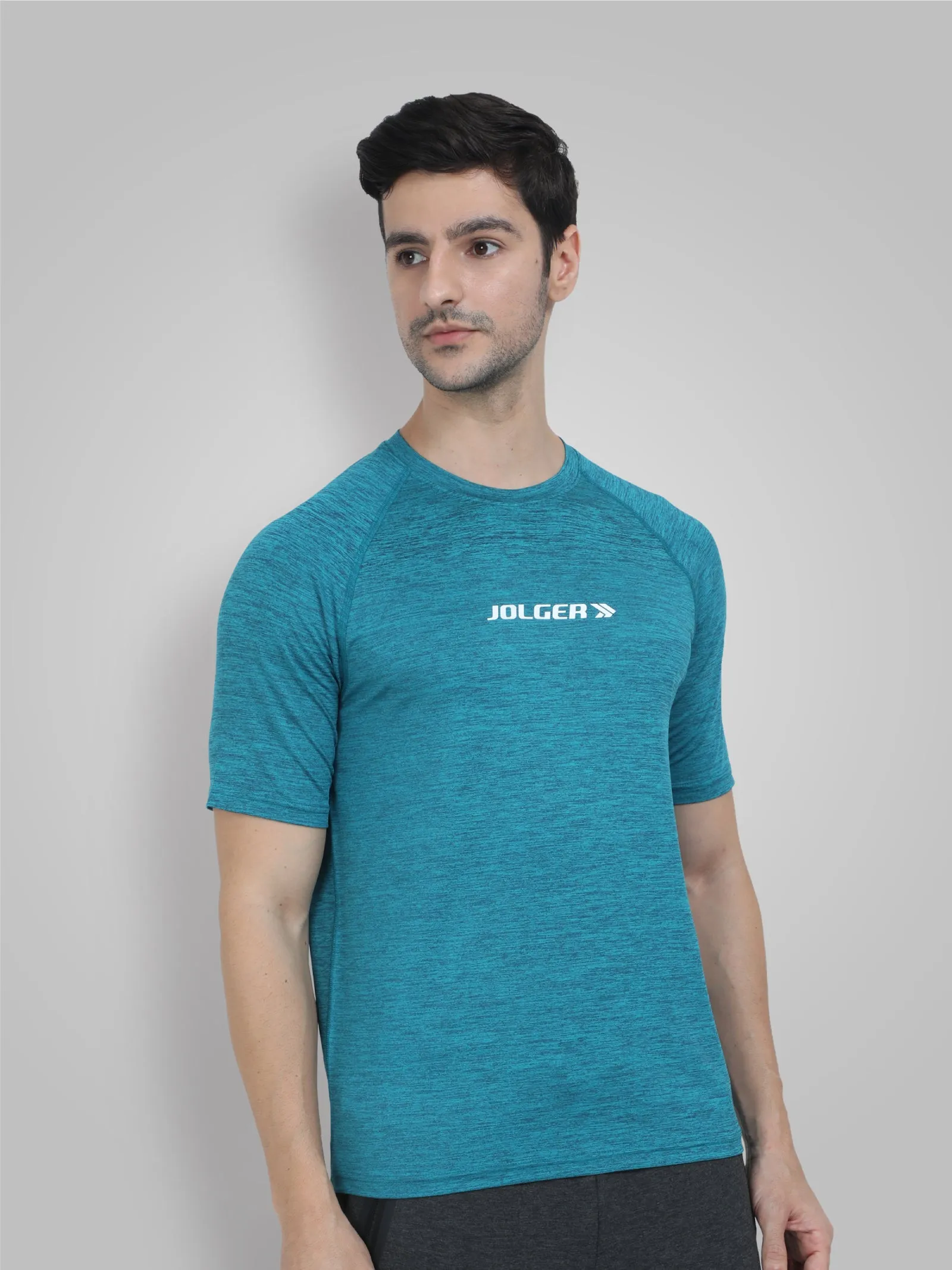 Men's Super Stretchable Raglan Sleeves Gym T-shirt