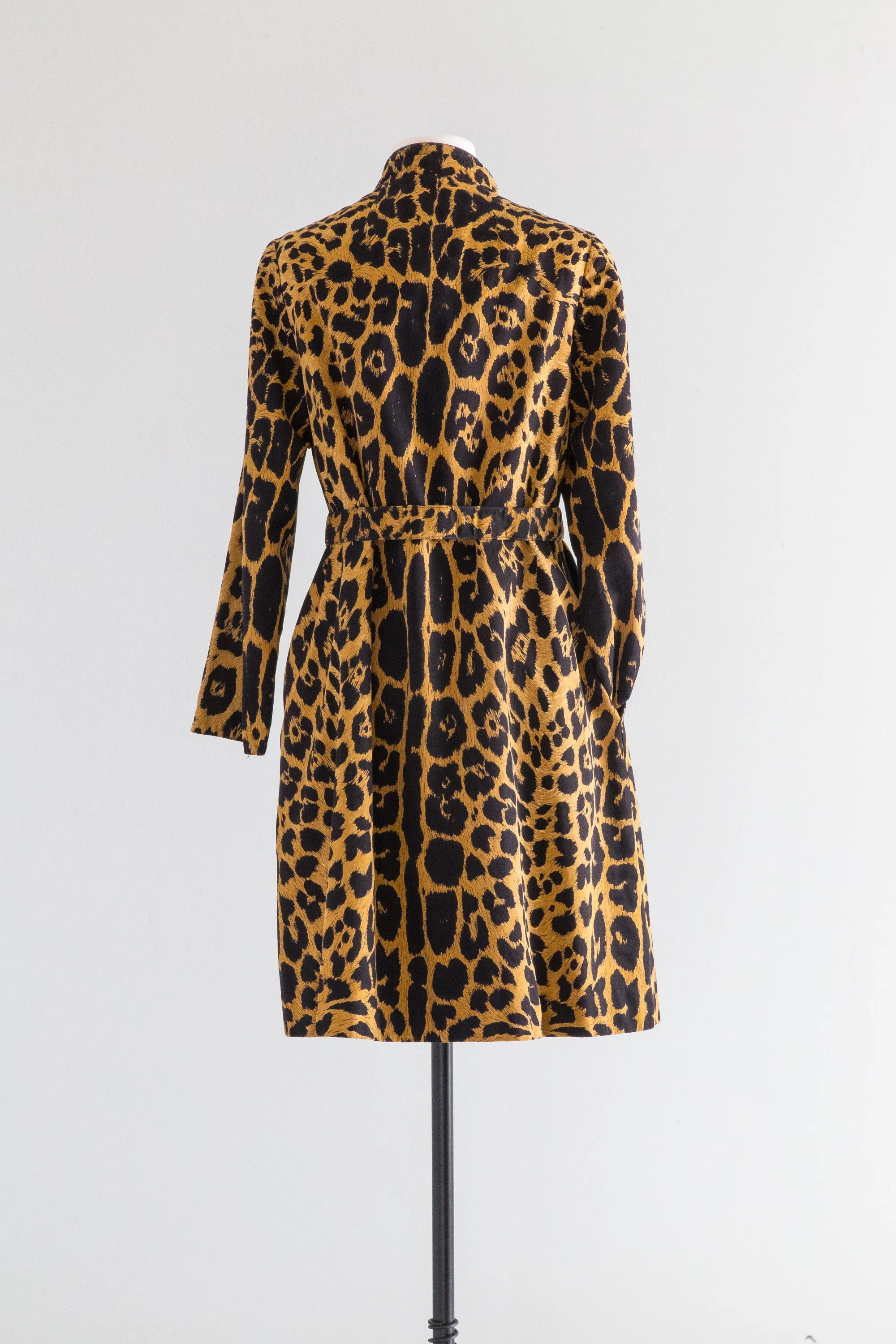 MEOW! Iconic 1960's Leopard Print Coat By Lawrence of London / ML