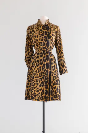 MEOW! Iconic 1960's Leopard Print Coat By Lawrence of London / ML