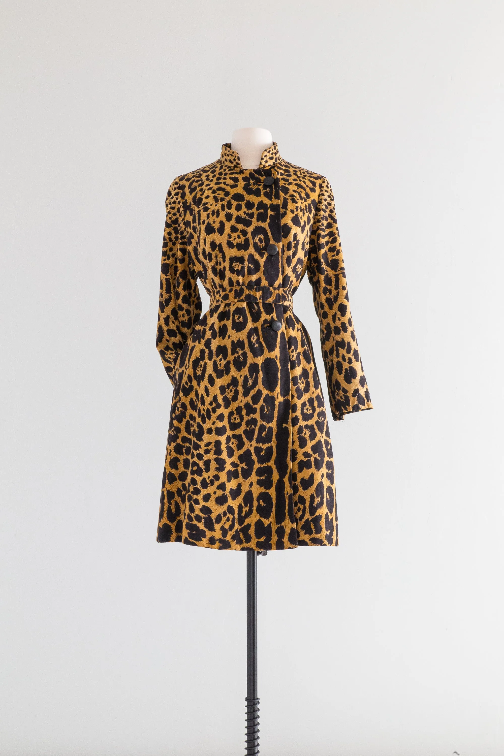 MEOW! Iconic 1960's Leopard Print Coat By Lawrence of London / ML