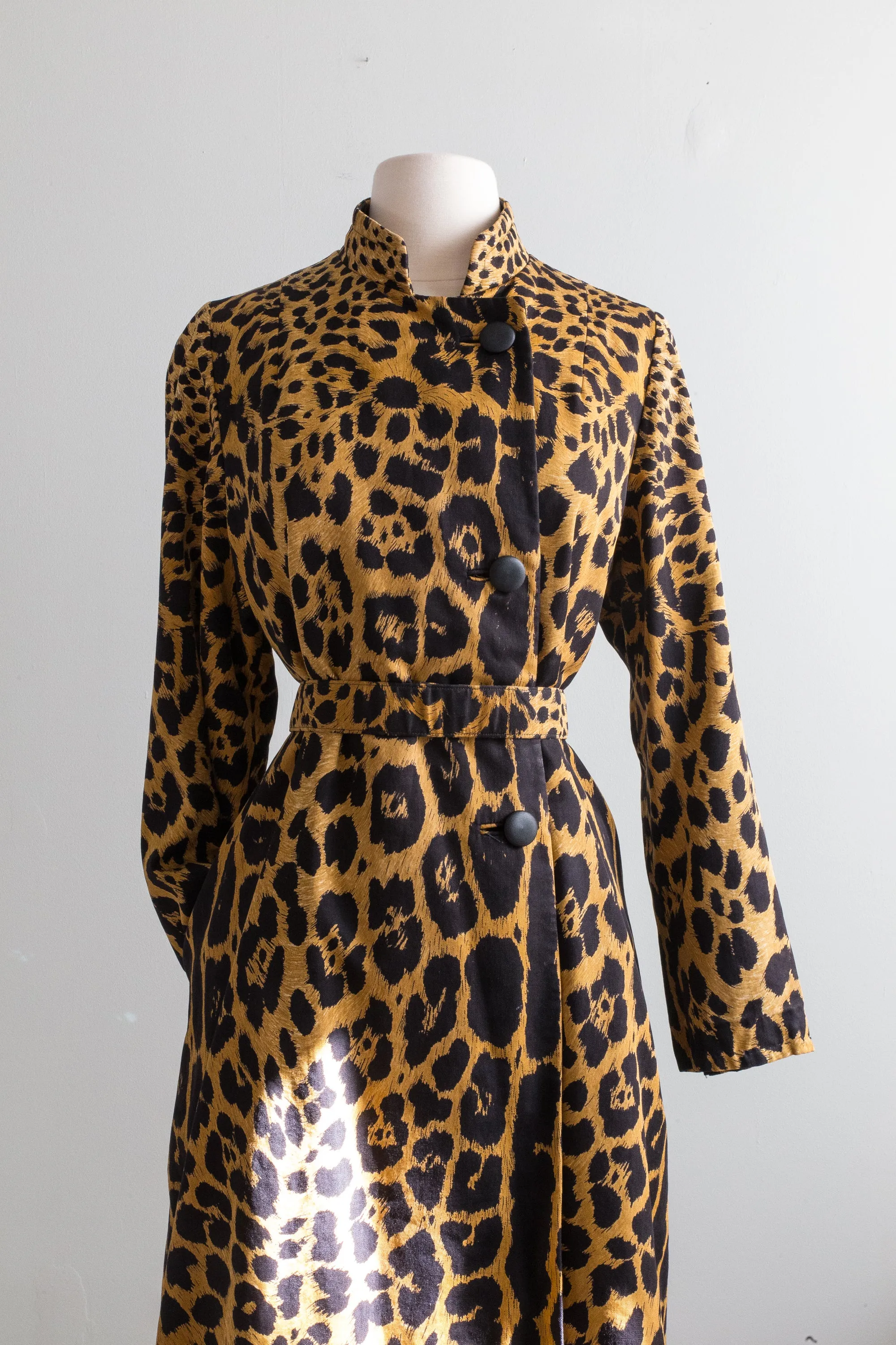 MEOW! Iconic 1960's Leopard Print Coat By Lawrence of London / ML