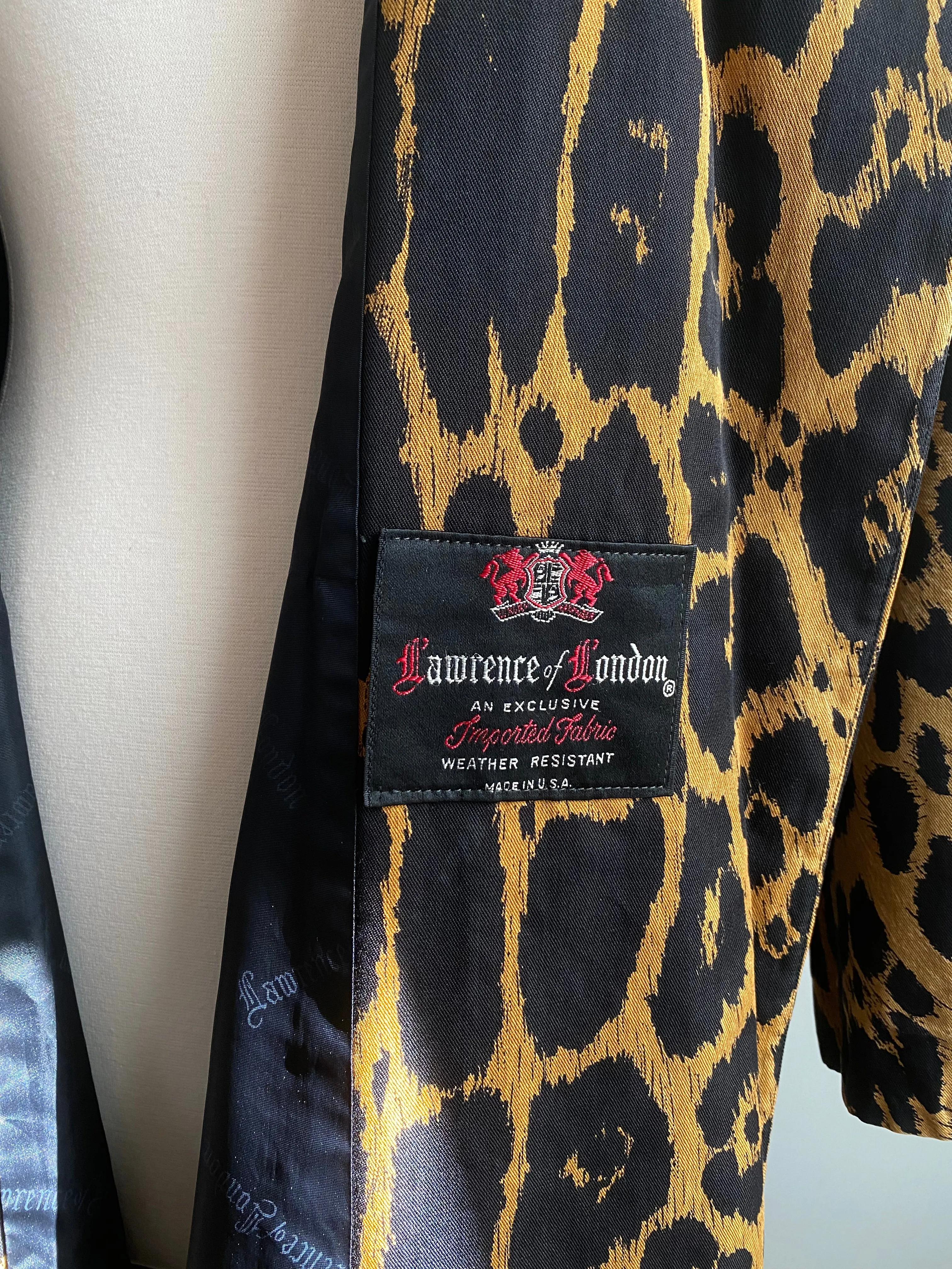 MEOW! Iconic 1960's Leopard Print Coat By Lawrence of London / ML