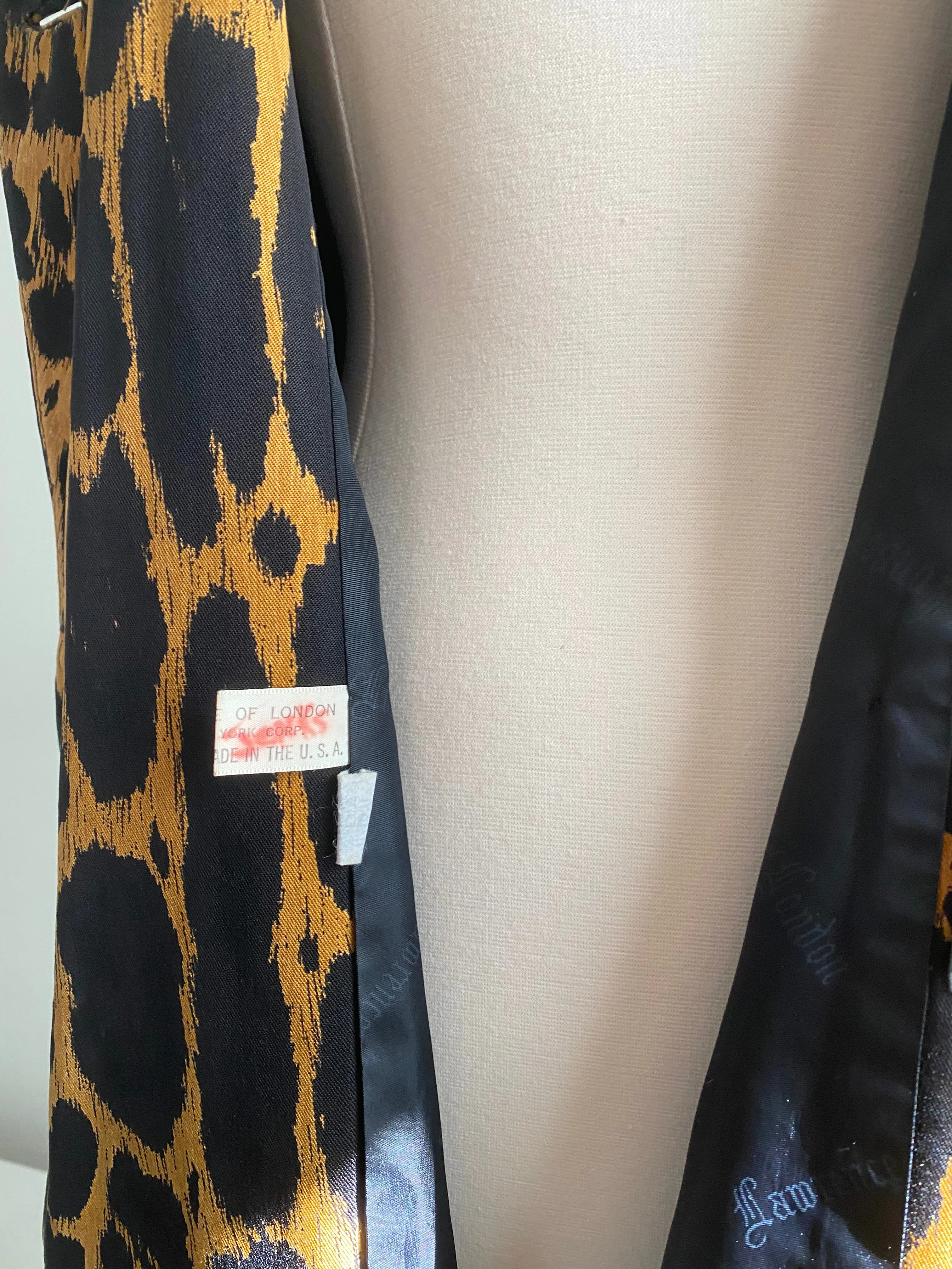 MEOW! Iconic 1960's Leopard Print Coat By Lawrence of London / ML