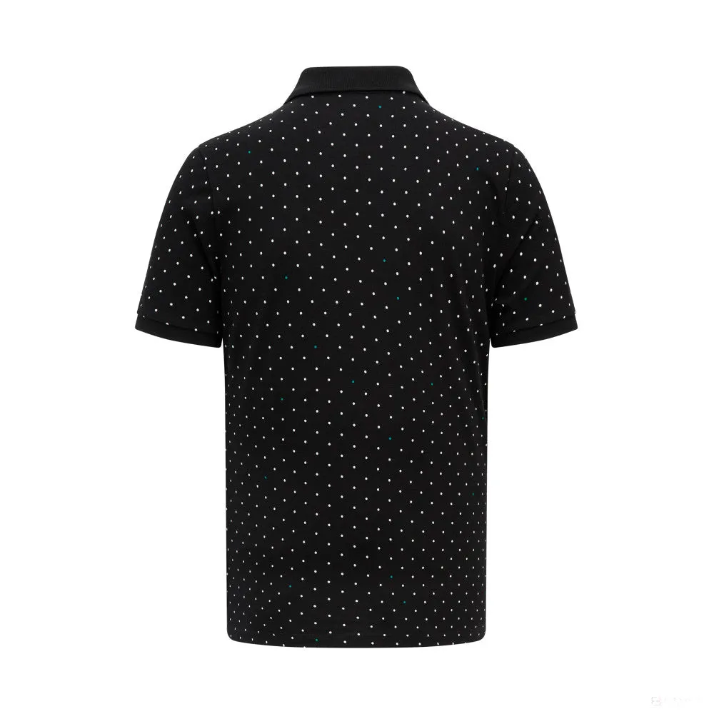 Mercedes Mens Polka Dot Polo, Black