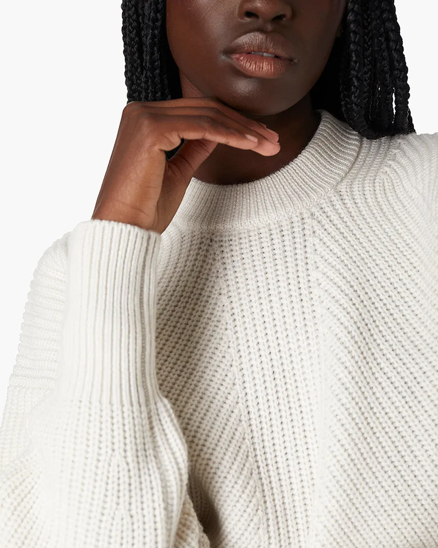 Merino Knit Crewneck - Cream