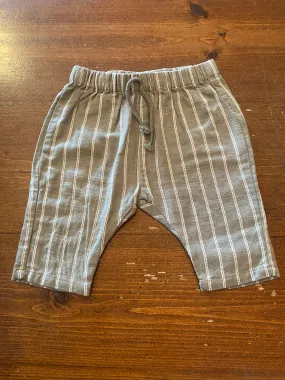 Minymo Baby Boy Green And White Striped Summer Cotton Pants