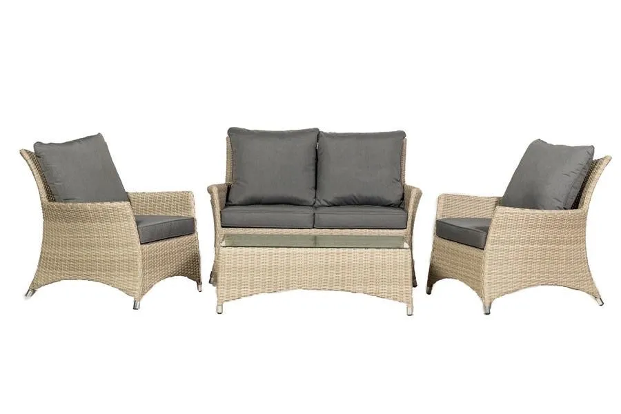 Mirage Rattan- Deluxe Coffee Set- Grey or Cream