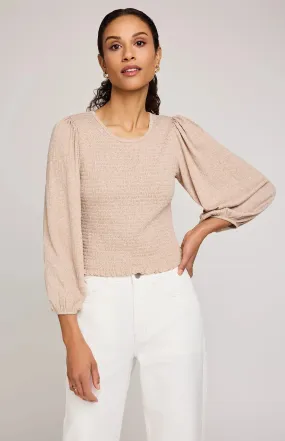Misha L/S Top-Heather Taupe