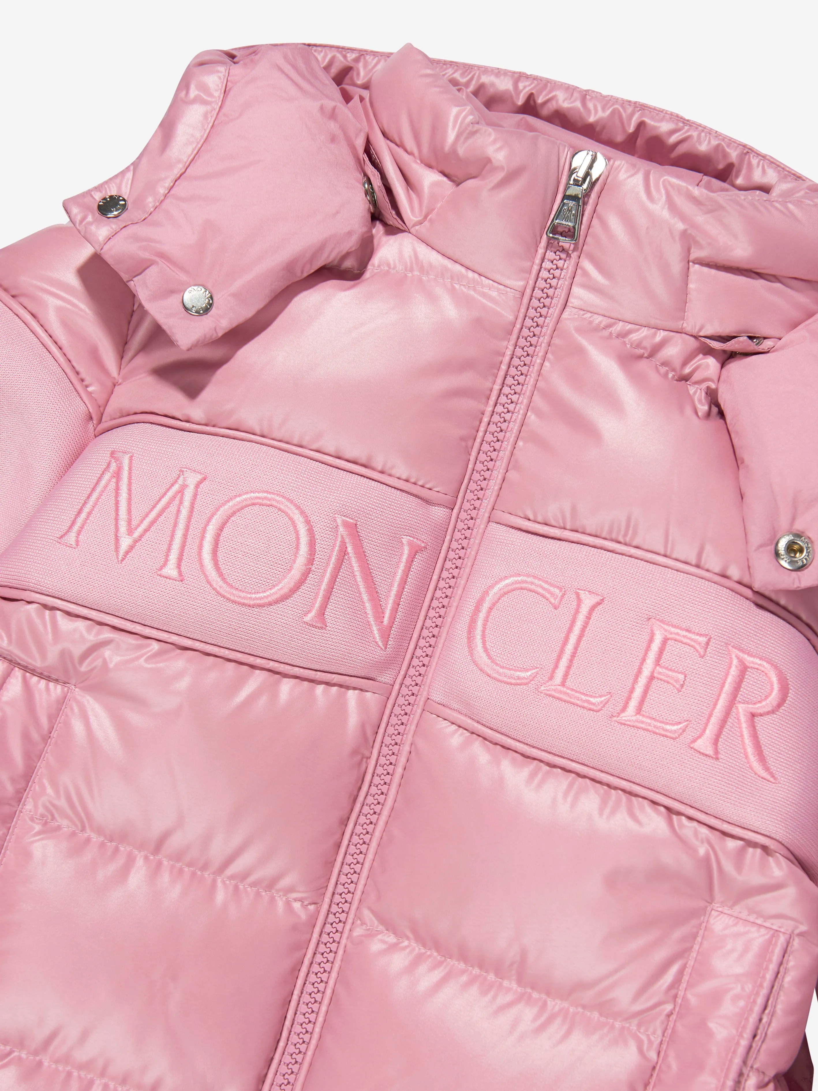 Moncler Enfant Girls Down Padded Truyere Jacket in Pink