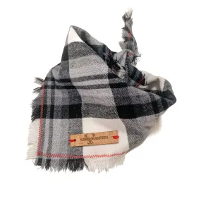 Monochrome Elegance Flannel Bandana