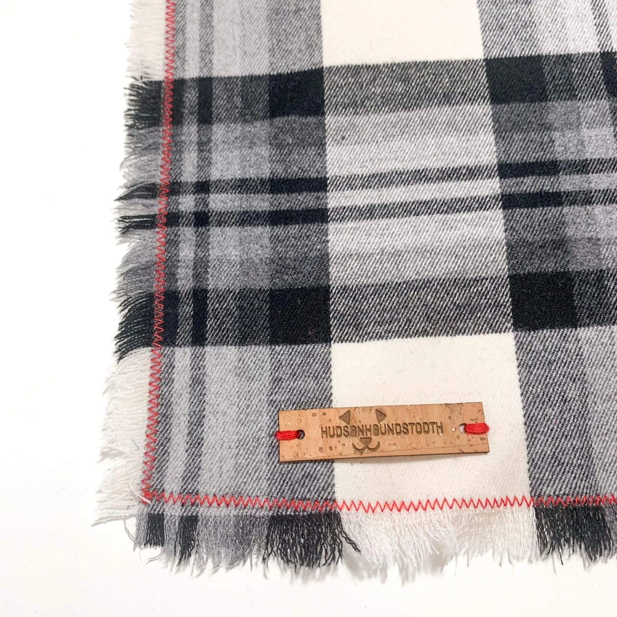 Monochrome Elegance Flannel Bandana