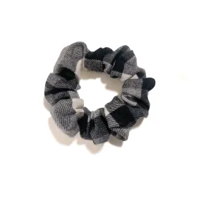 Monochrome Elegance Flannel Matching Scrunchie