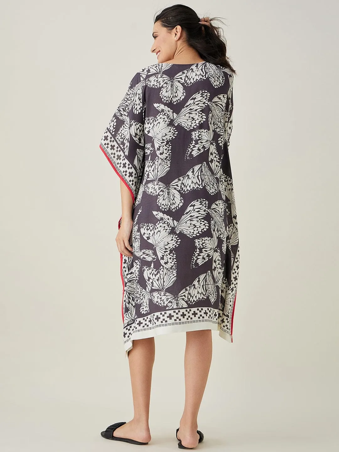 Monochrome Flutter Modal Kaftan (Final Sale)