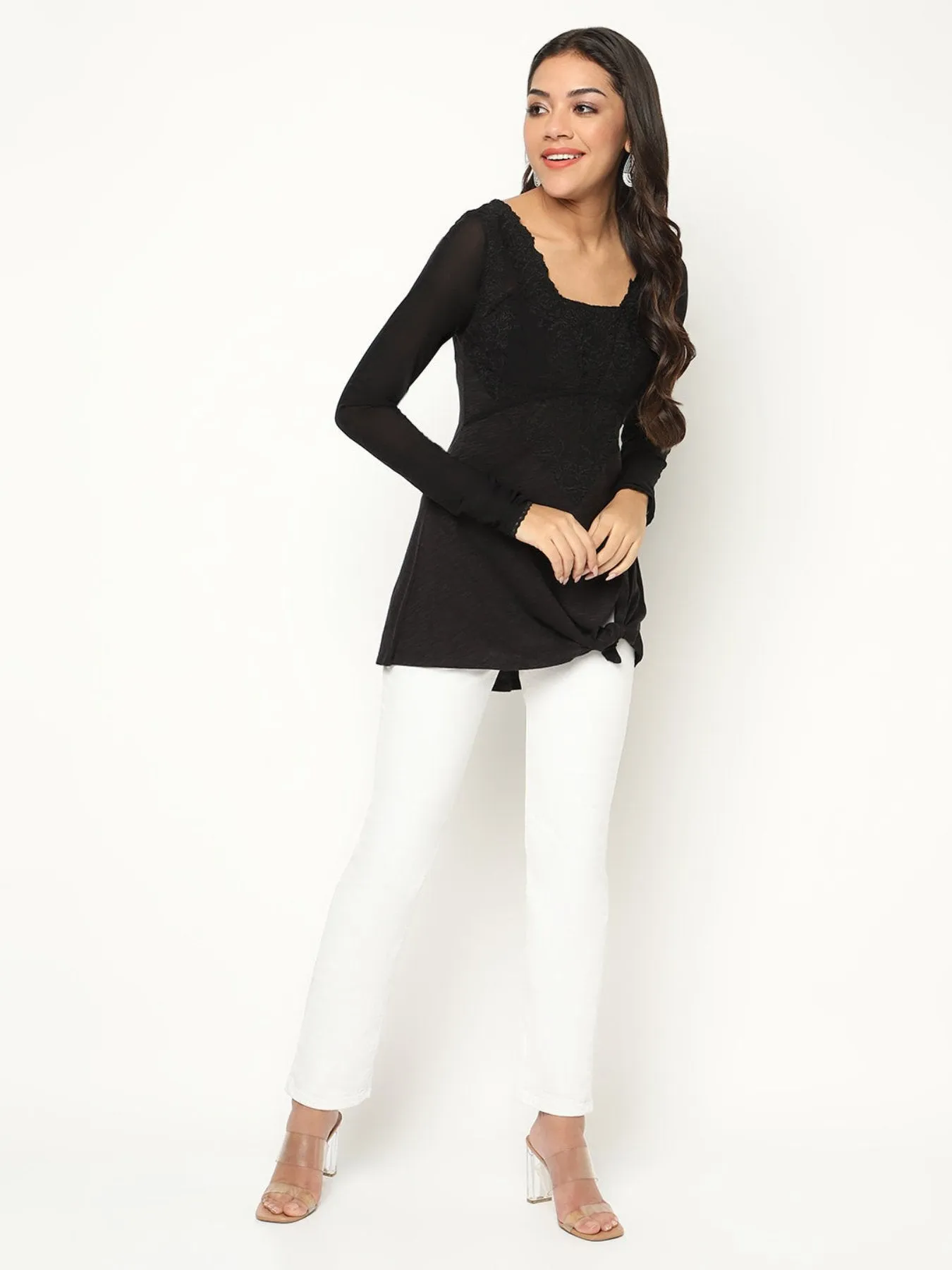 Monochrome Lycra Top