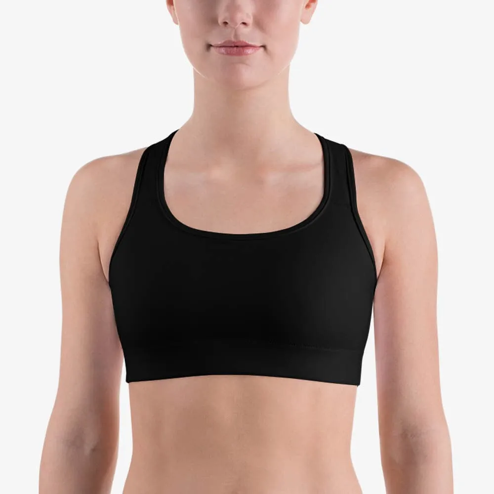 Monochrome Sports Bra "All Black"