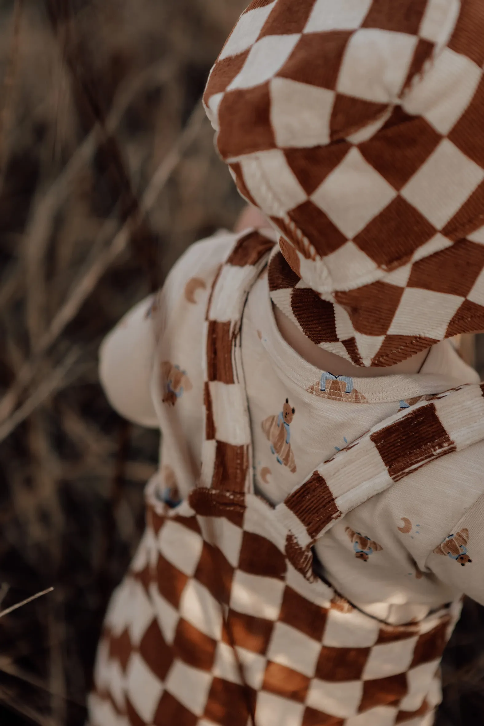 Monsieur Mini - Check Velvet Overalls