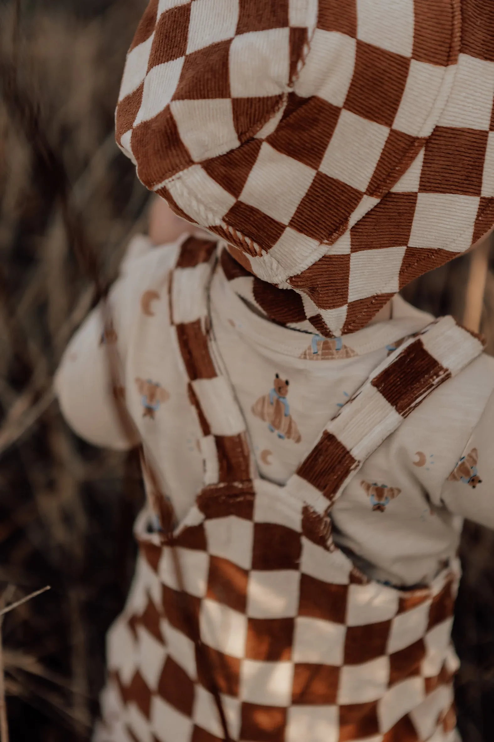Monsieur Mini - Check Velvet Overalls