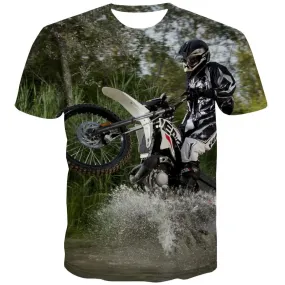 Motocross T-shirt Men motorcycle Tshirts Cool Offroad Tshirts Novelty