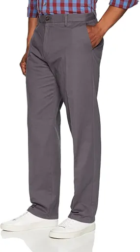 New with tags! Amazon Essentials Men's Classic-Fit Wrinkle-Resistant Flat-Front Chino Pant, Grey, Sz 40WX28L