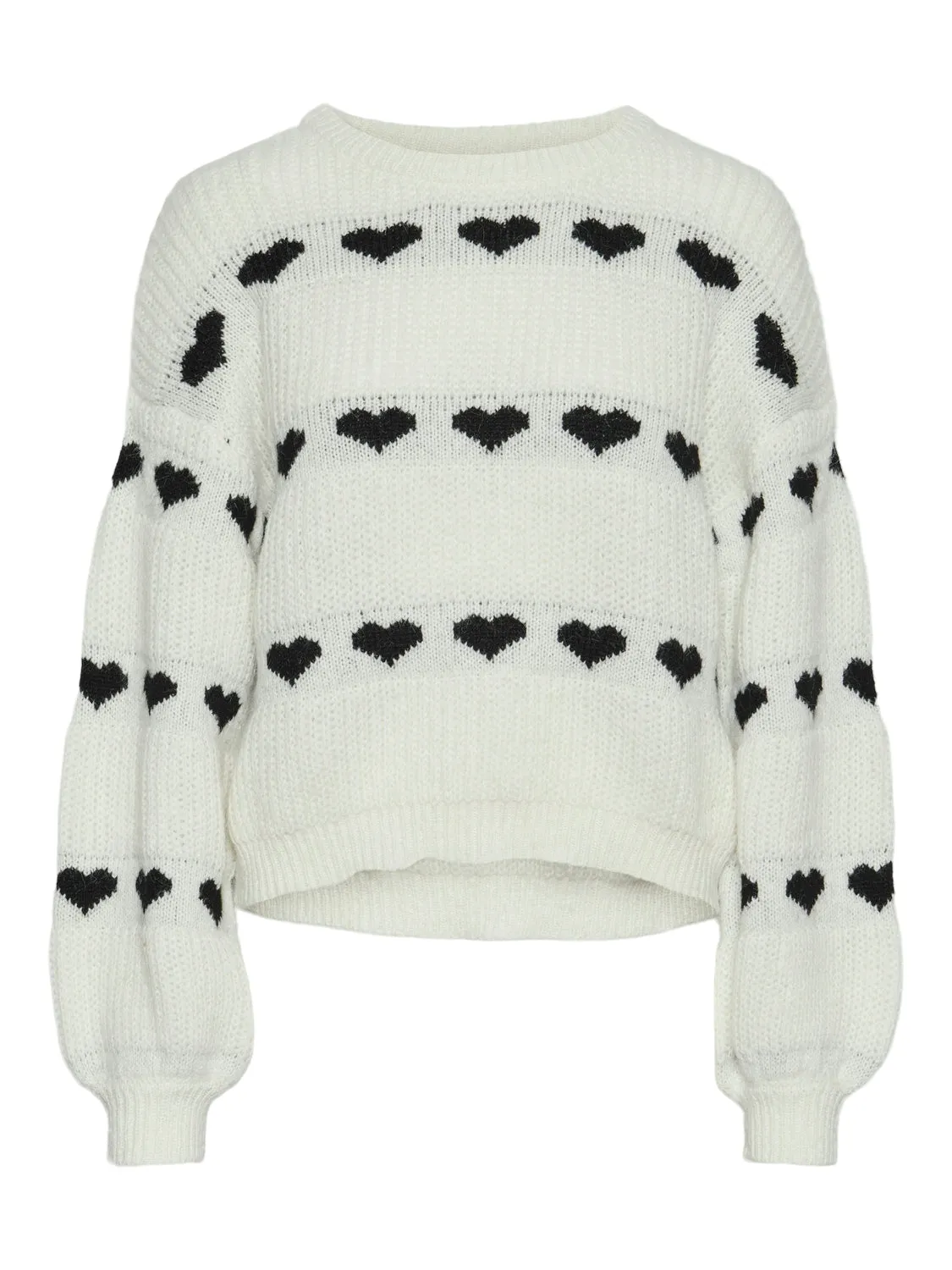 Nove Knit Jumper (Cloud Dancer/Black Heart)