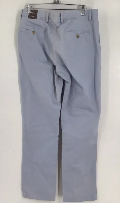 NWT Johnston & Murphy Men's Light Blue Slim Fit Chino Pants - Size 32WX30L