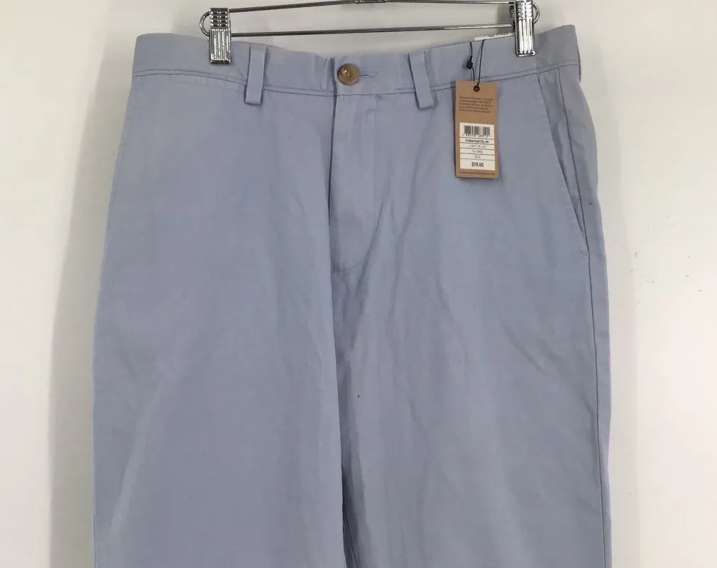 NWT Johnston & Murphy Men's Light Blue Slim Fit Chino Pants - Size 32WX30L