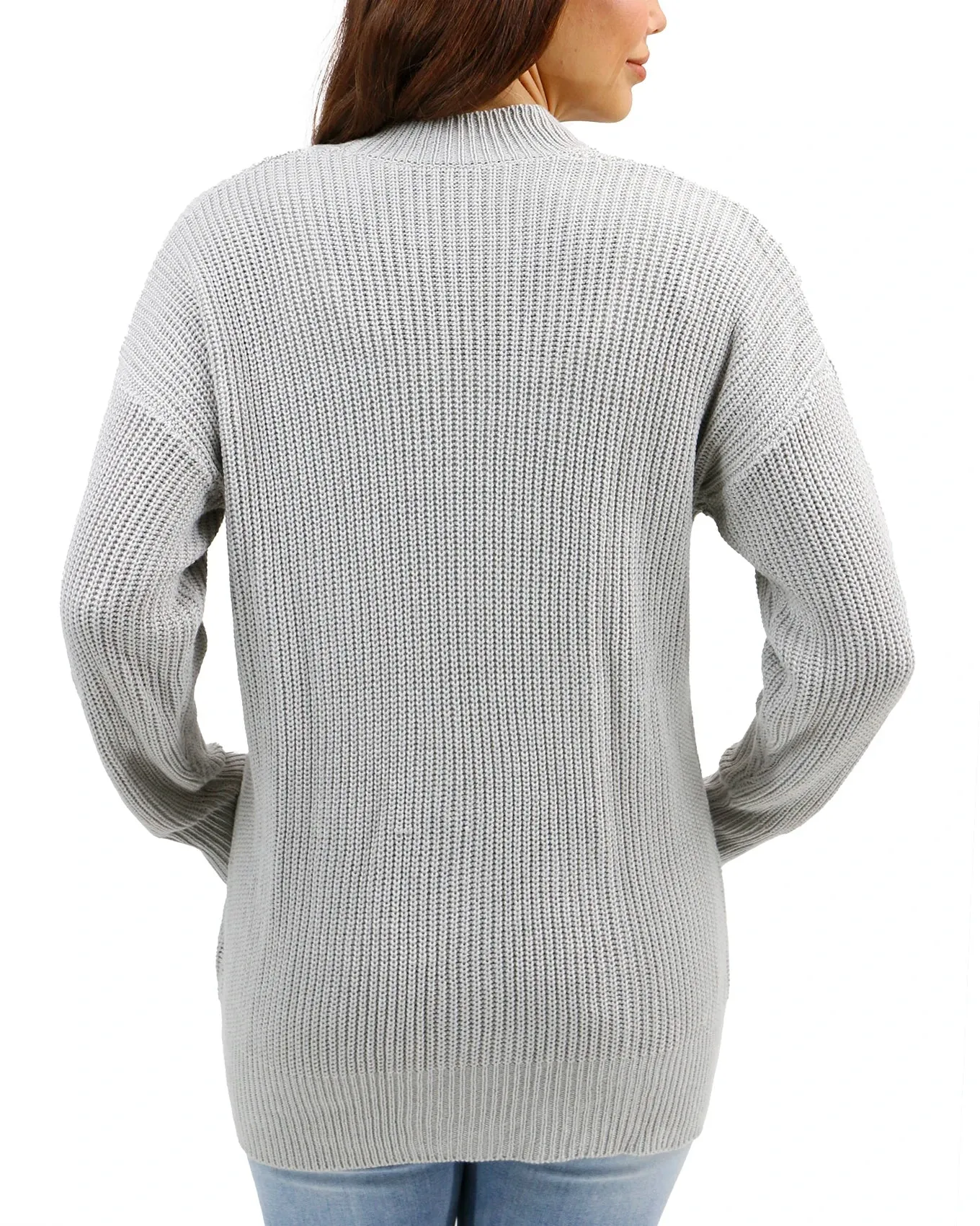 Oversized Comfy Knit Light Grey Cardigan