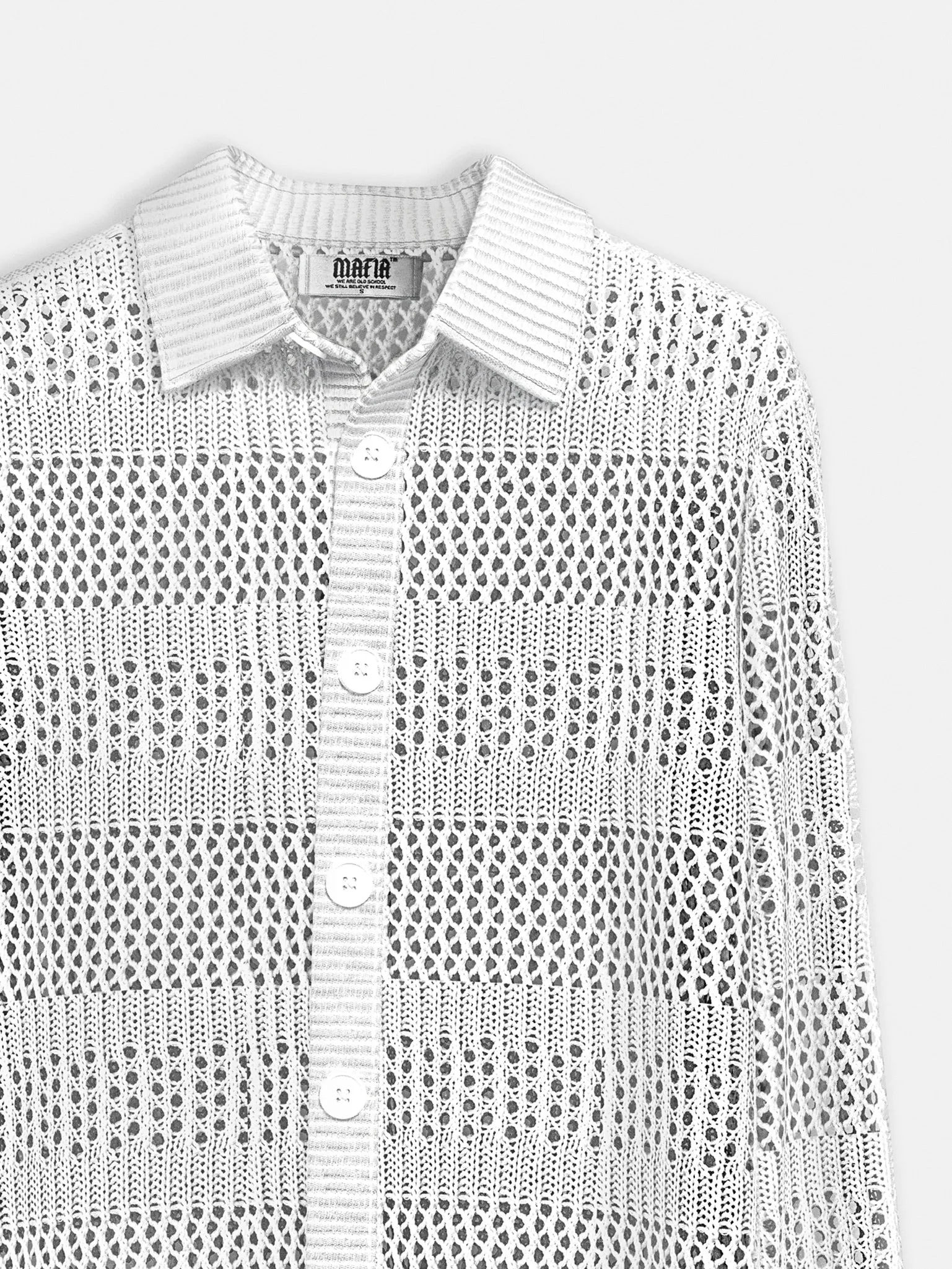 Oversize Holey Cardigan - White