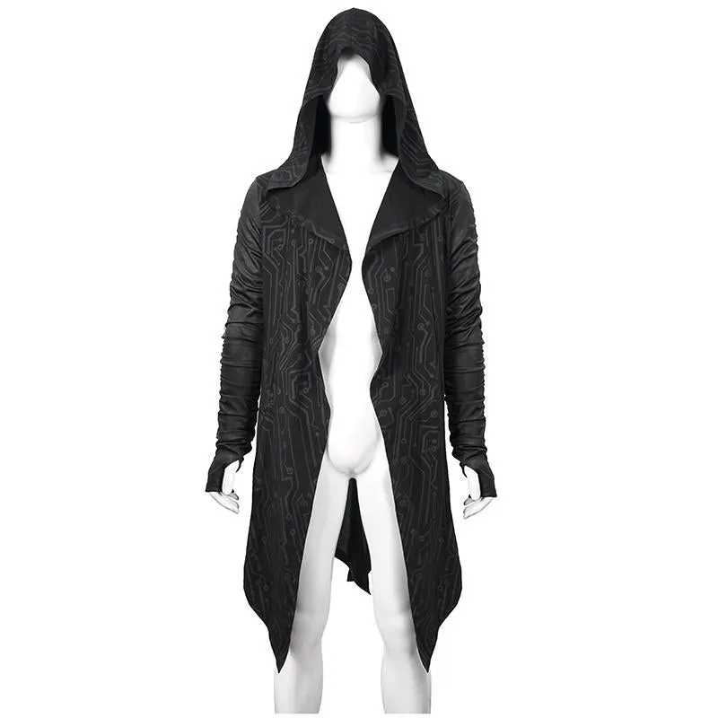 'Paranoid Android' Punk Knit Coat with Hood