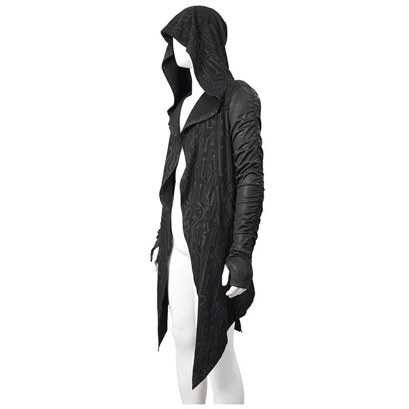 'Paranoid Android' Punk Knit Coat with Hood