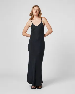 Pepperwood Cupro Slip Dress Black