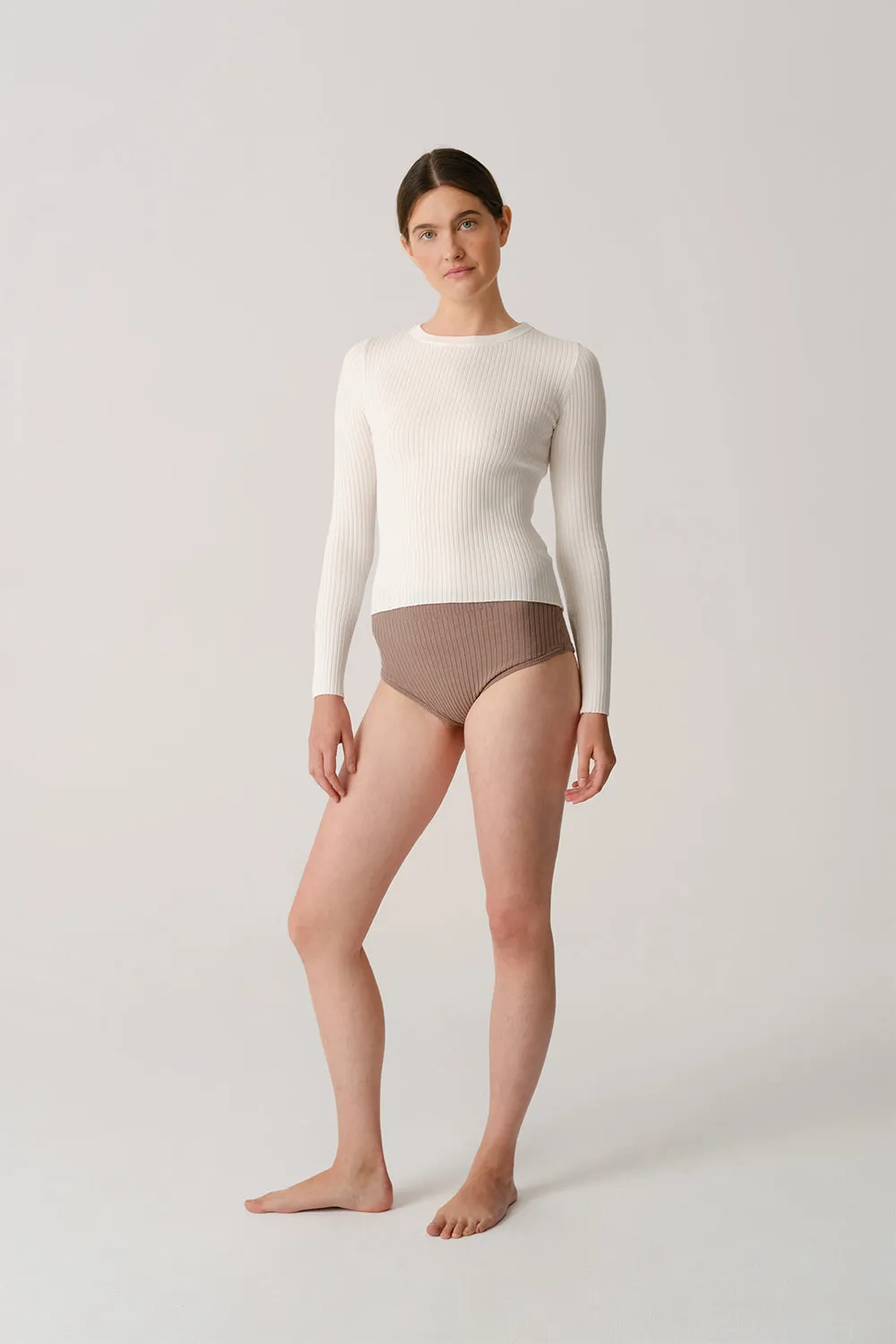 Perfetto Long Sleeve Top Off-White