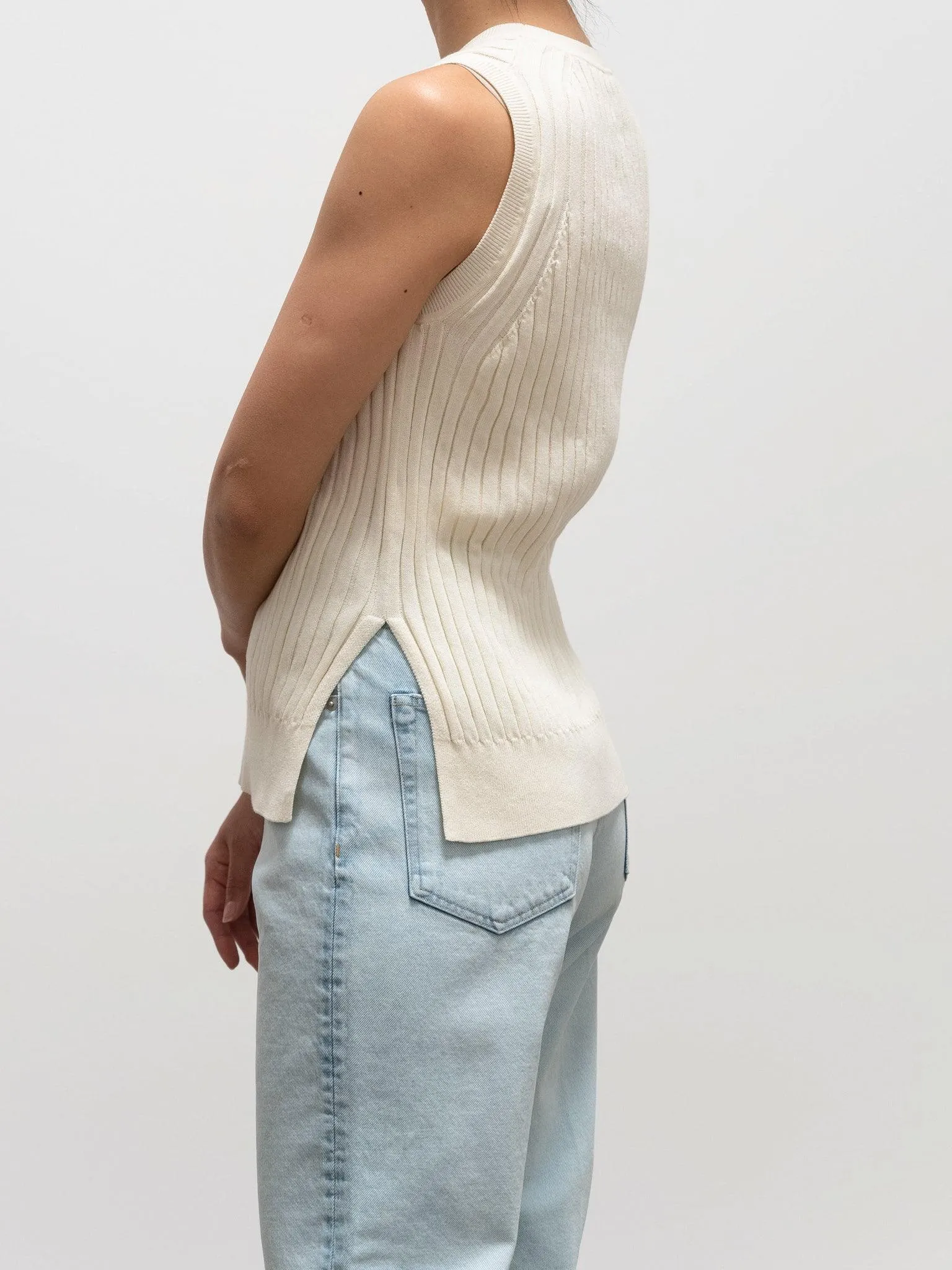 Pima Cotton Rib Knit - Latte