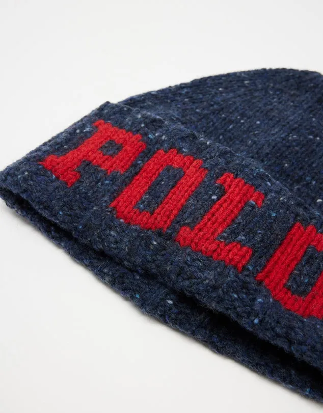 Polo Wool Blend Beanie - Navy Marle